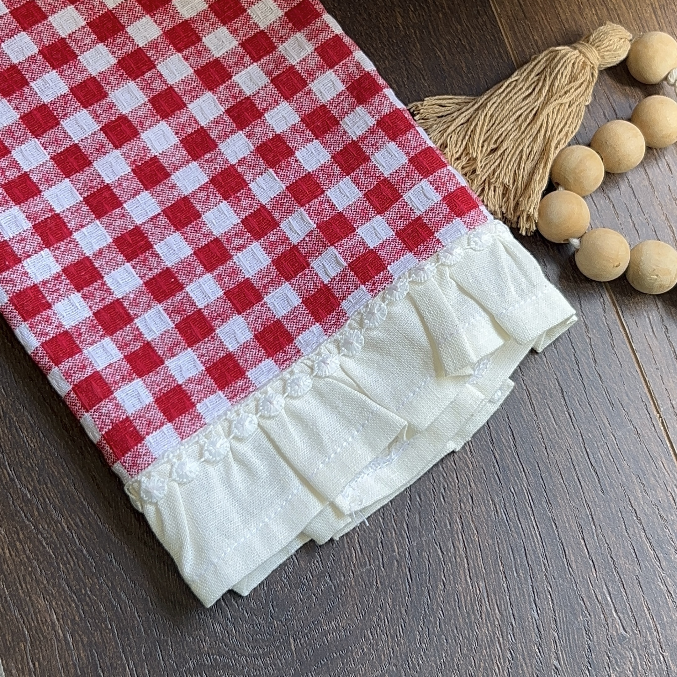 دستمال رطوبتگیر خانه و آشپزخانه پنبه مدل دستمال دکوراتیو آشپزخانه بسته 3 عددی