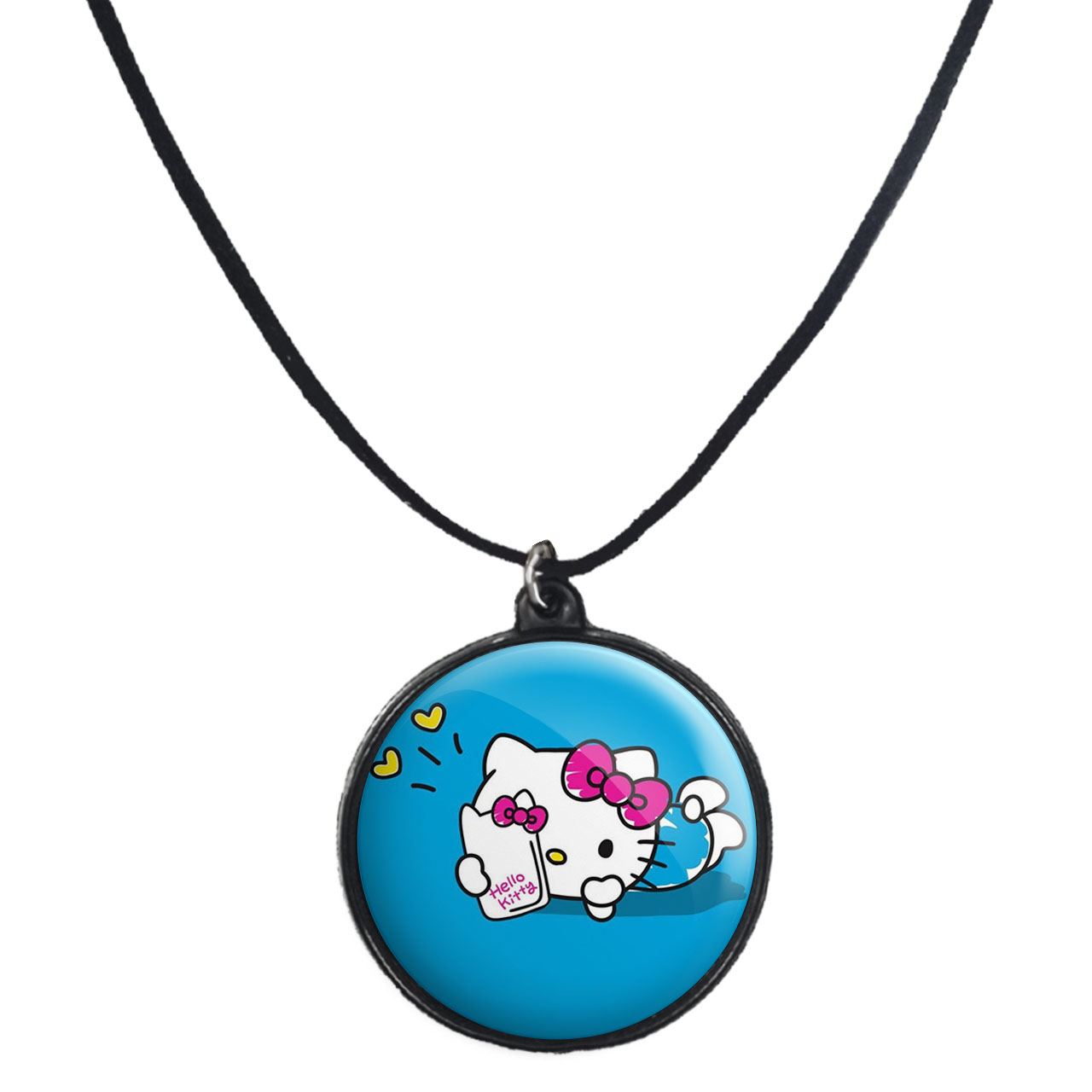 گردنبند پرمانه طرح کیتی کد pmb.22498 مدل دو طرفه