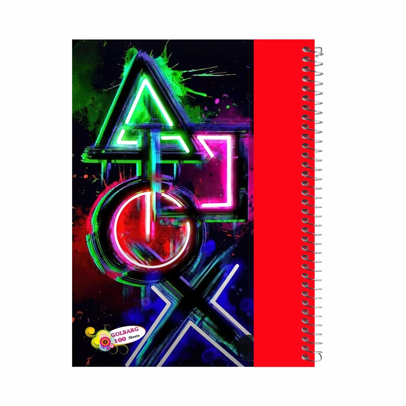 دفتر مشق 100 برگ گلبرگ مدل دبیرستانی کد 1622