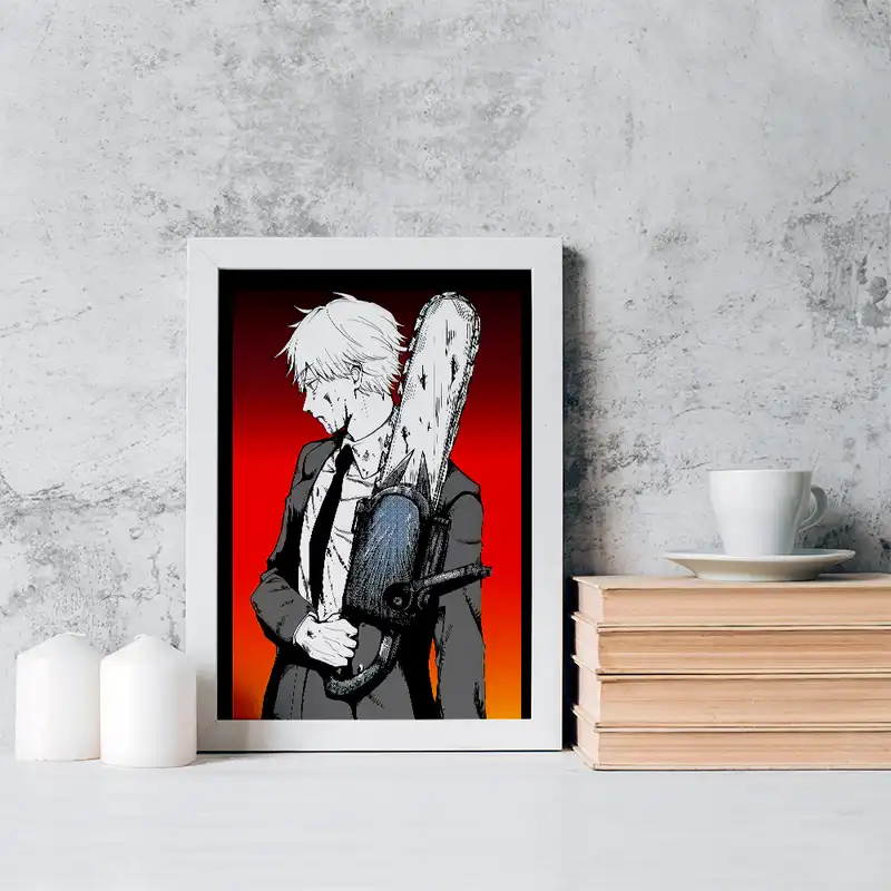 تابلو خندالو مدل دنجی انیمه مرد اره ای کد 17889