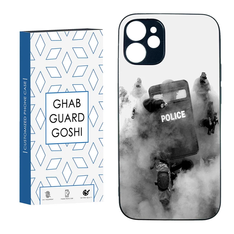 کاور قاب گارد گوشی طرح police کد TPU-136 مناسب برای گوشی موبایل اپل IPHONE 12 MINI