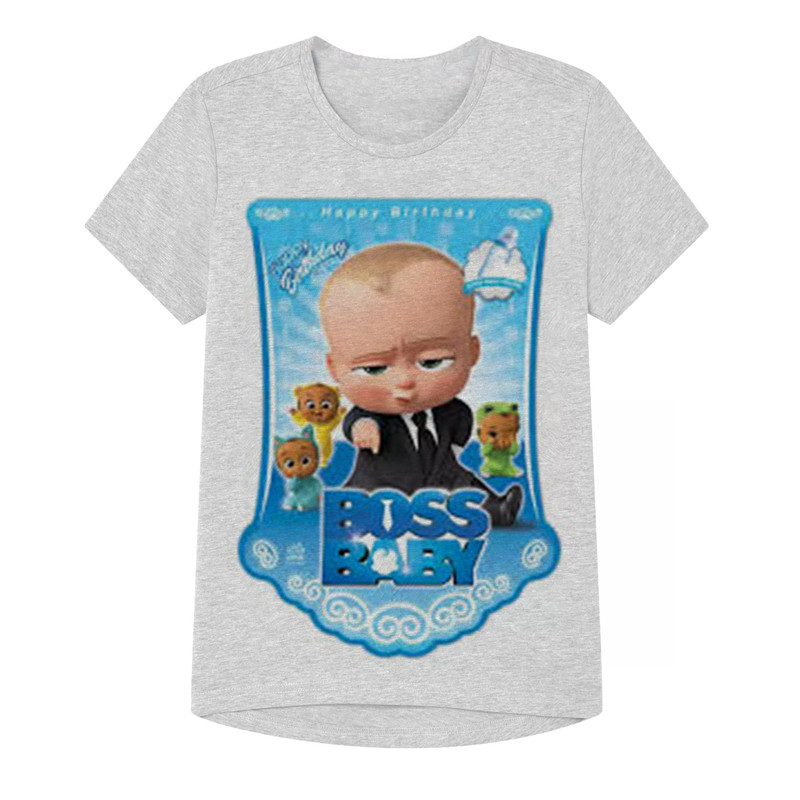 تی شرت پسرانه مدل BABY BOSS کد 12 رنگ طوسی