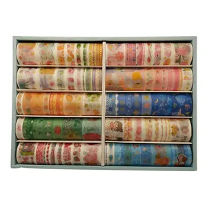 چسب نواری مدل واشی طرح دختر کد 02 مجموعه 100 عددی