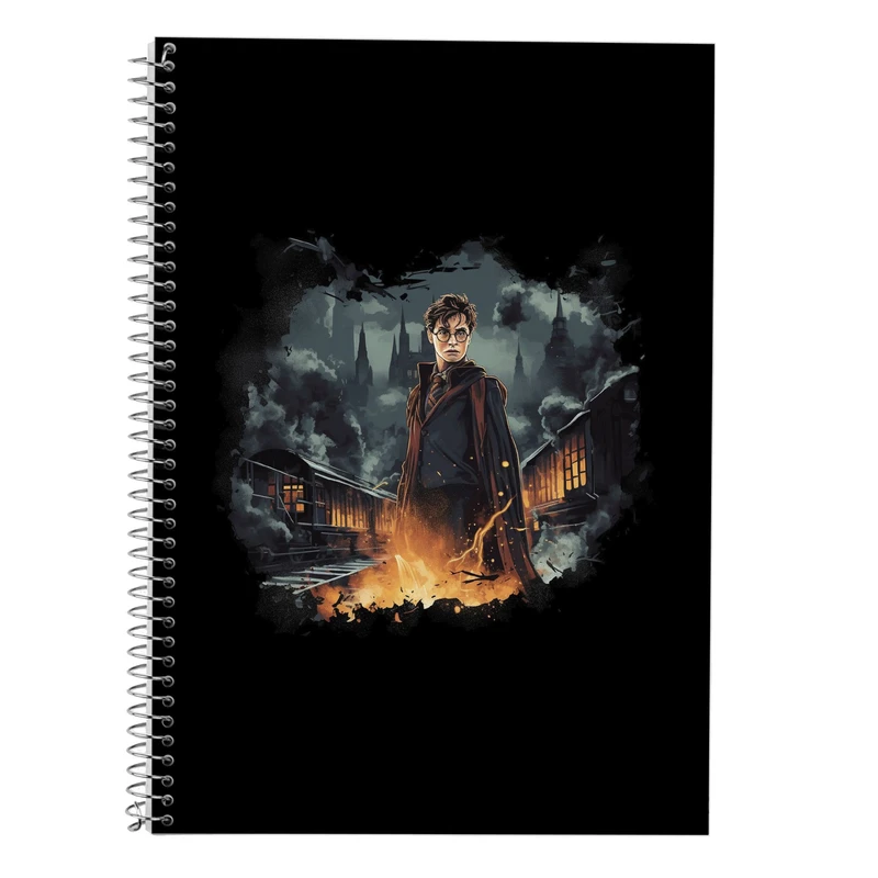 دفتر زبان 50 برگ مدوپد مدل دوخط طرح هری پاتر harrypotter کد DF10328