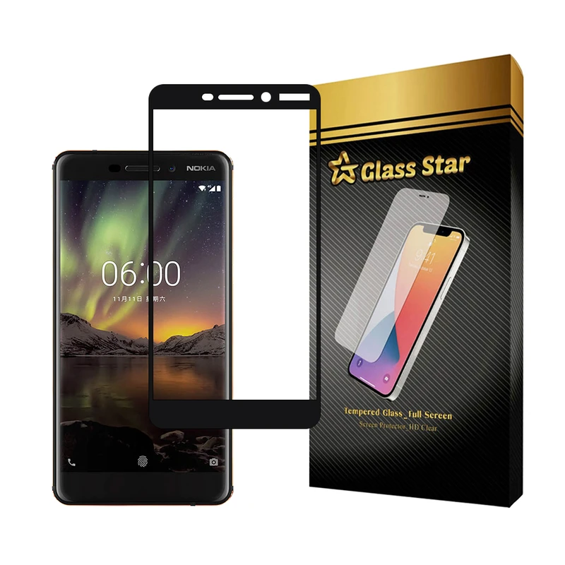 محافظ صفحه نمایش گلس استار مدل FULSLGS مناسب برای گوشی موبایل نوکیا Nokia 6.1 4G