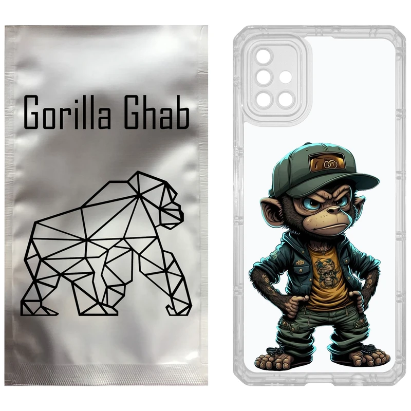 کاور گوریلا قاب مدل CLG کد 37 طرح Monkey مناسب برای گوشی موبایل سامسونگ Galaxy A51