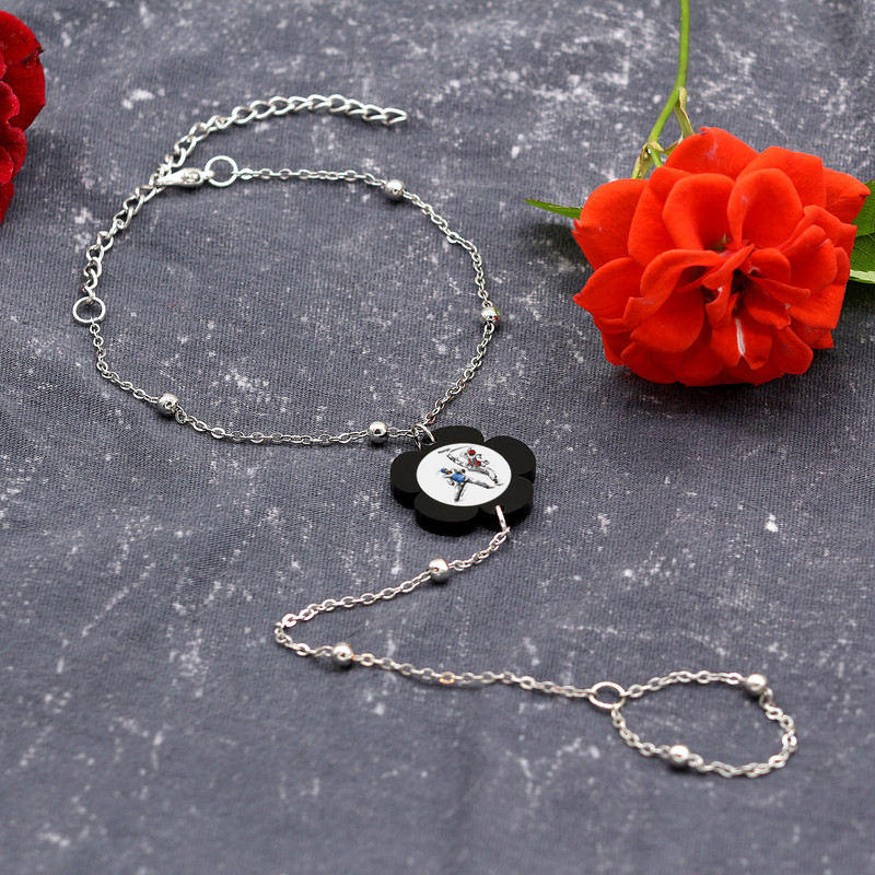 پابند زنانه ناکسیگو مدل تمیمه طرح تکواندو کد TP11211