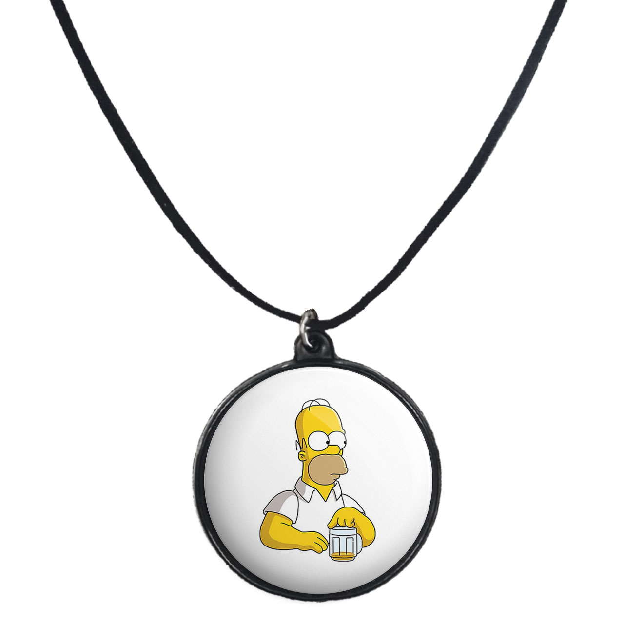 گردنبند پرمانه طرح سیمپسون ها کد pmb.21313 مدل دو طرفه