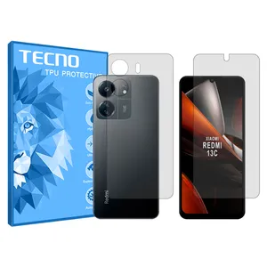 Tecno brand shockproof Hydrogel screen protector glass for Xiaomi Redmi 13C along with the back protector