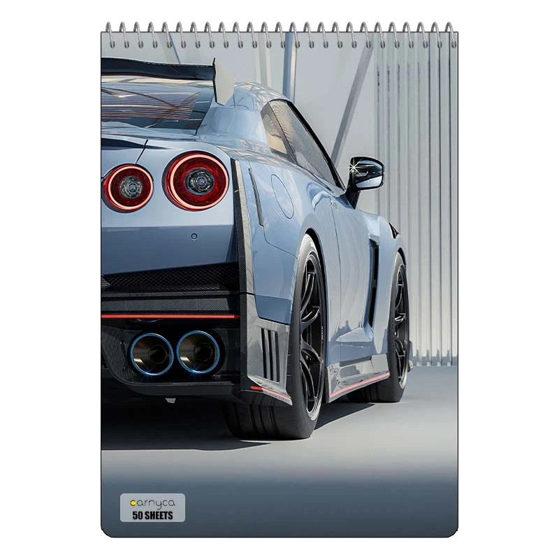 دفتر نقاشی 50 برگ سیمی کارنیکا طرح نیسان جی تی‑آر Nissan GT‑R کد 78573