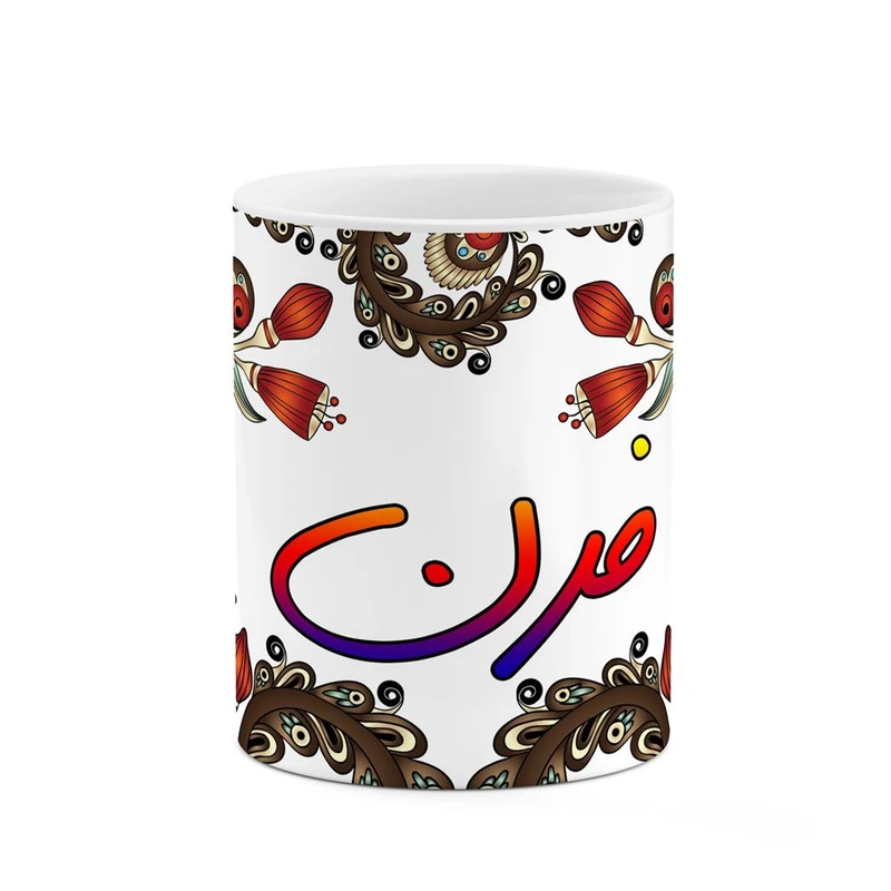 ماگ کاکتی مدل اسم فرن طرح سنتی گل و بته کد mgh46383
