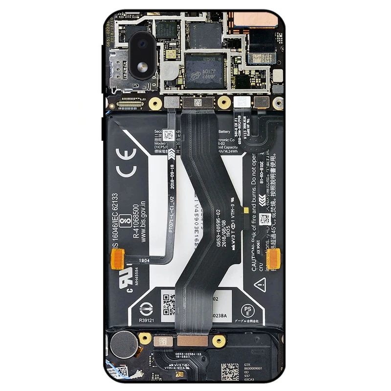 کاور مگافون طرح برد موبایل مدل 8004 مناسب برای گوشی موبایل سامسونگ Galaxy A01 Core / M01 Core         