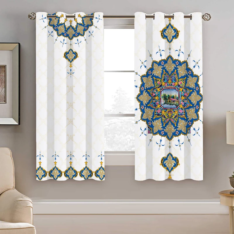 پرده نیروانا طرح سنتی مدل مخمل کد 4535 سایز 140×200 سانتی متر