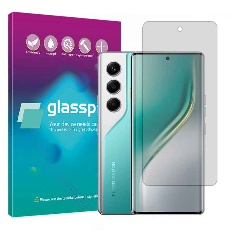 محافظ صفحه نمایش شفاف گلس پرو مدل هیدروژلی مناسب برای گوشی موبایل تکنو Camon 40 Pro