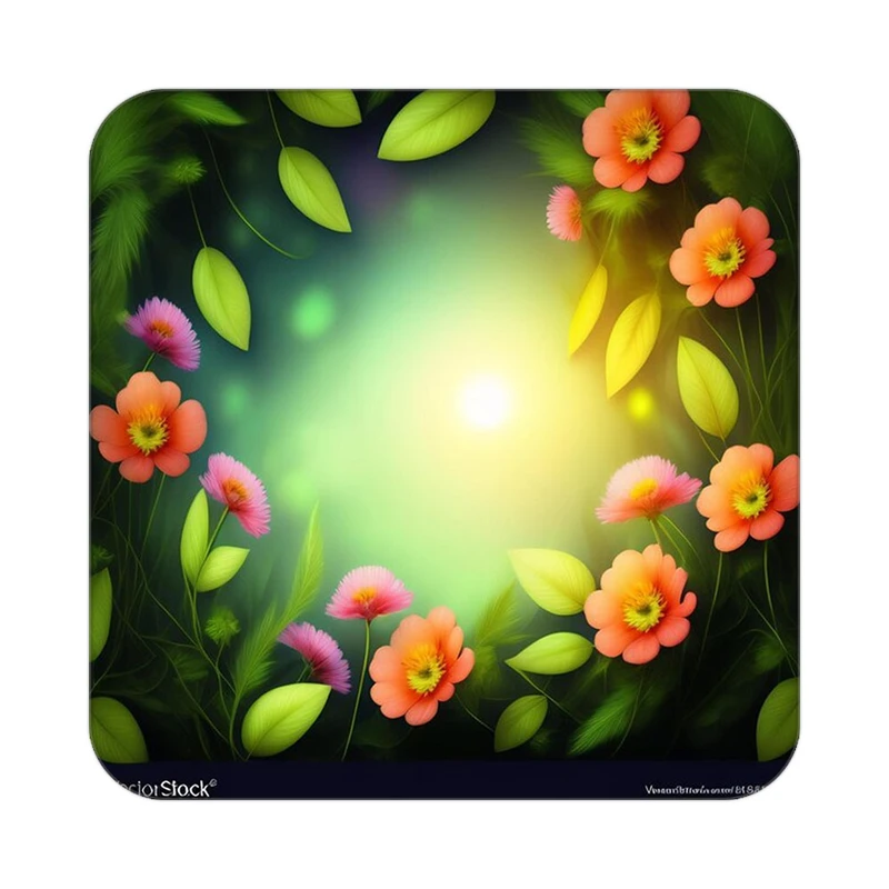 زیر لیوانی کاکتی طرح گل مدل mp17419