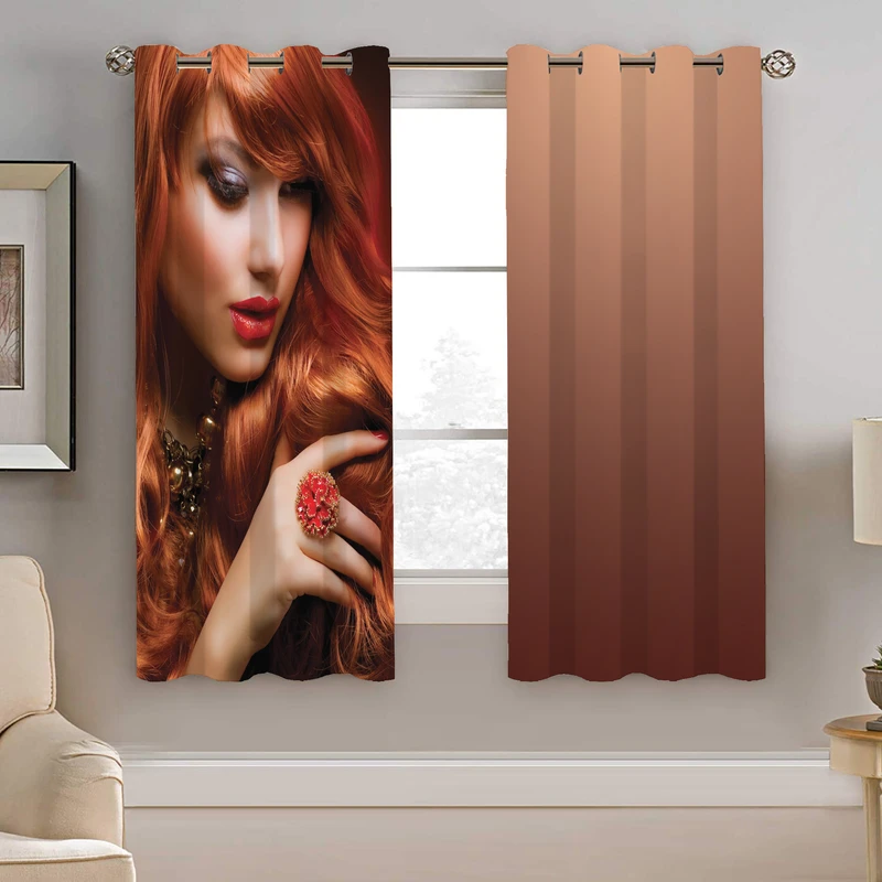 پرده نیروانا طرح چهره مدل مخمل کد 8069 سایز 140×200 سانتی متر