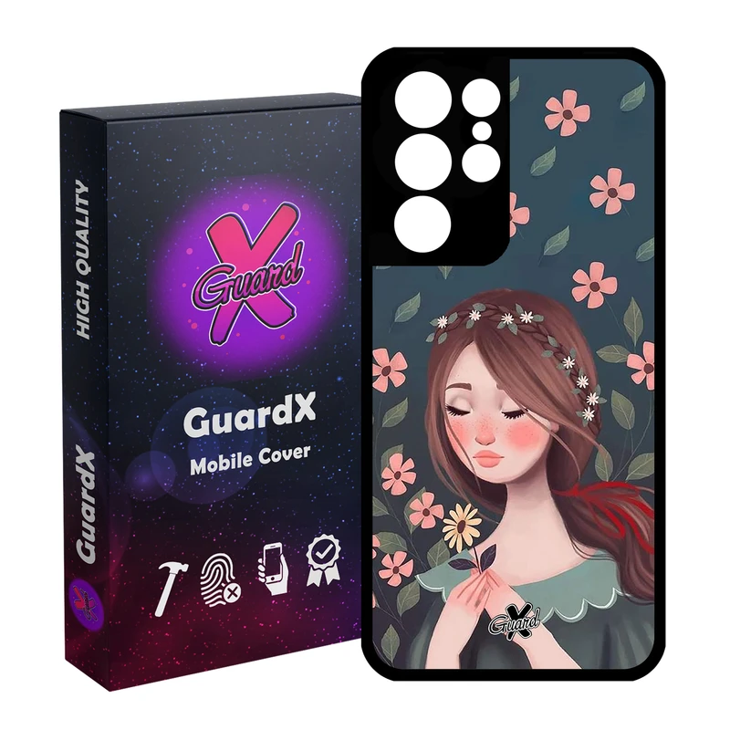 کاور گارد ایکس طرح Girl مدل Glass10332 مناسب برای گوشی موبایل سامسونگ Galaxy S21 Ultra