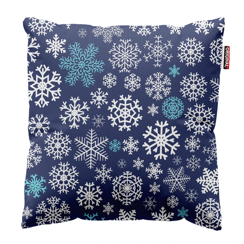 کوسن پاد آفرین طرح برف سایز 30*30 سانتی متر کد 815