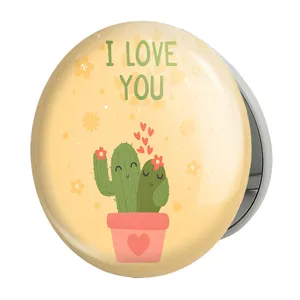 آینه جیبی خندالو طرح کاکتوس مدل تاشو کد 5304 