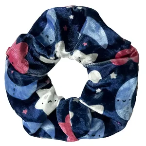 کش مو دخترانه مدل  اسکرانچی ماه و ستاره كد KSH600