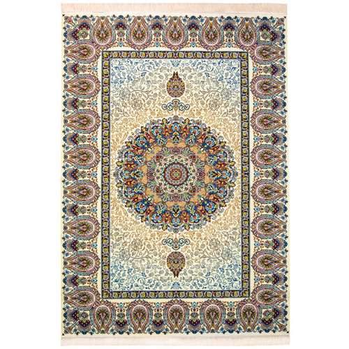  فرش ماشینی سهند کد VF24.5B زمینه کرم