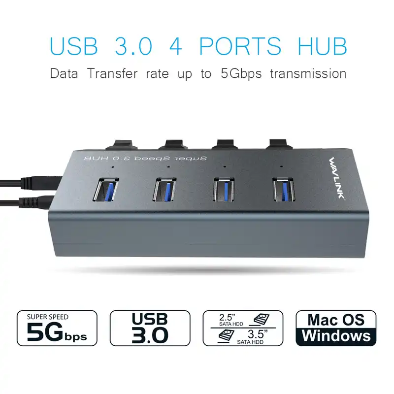 هاب 4 پورت USB 3.0 ویولینک مدل WL-UH3049
