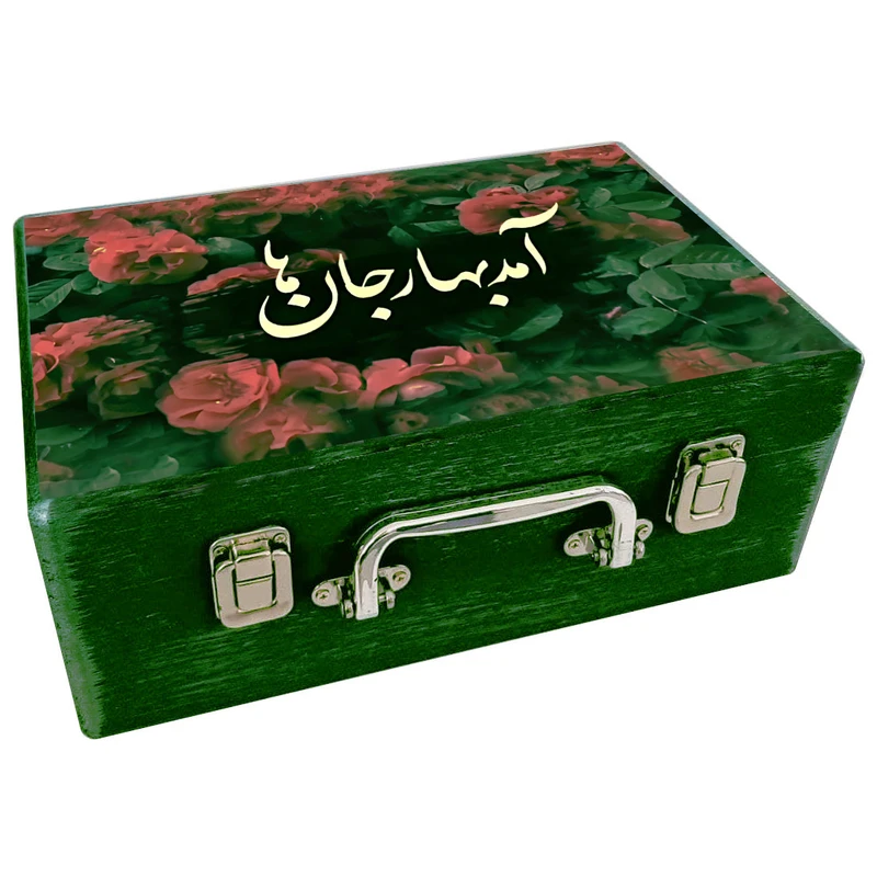  جعبه هدیه چوبی مدل چمدان بهاری کد WS624