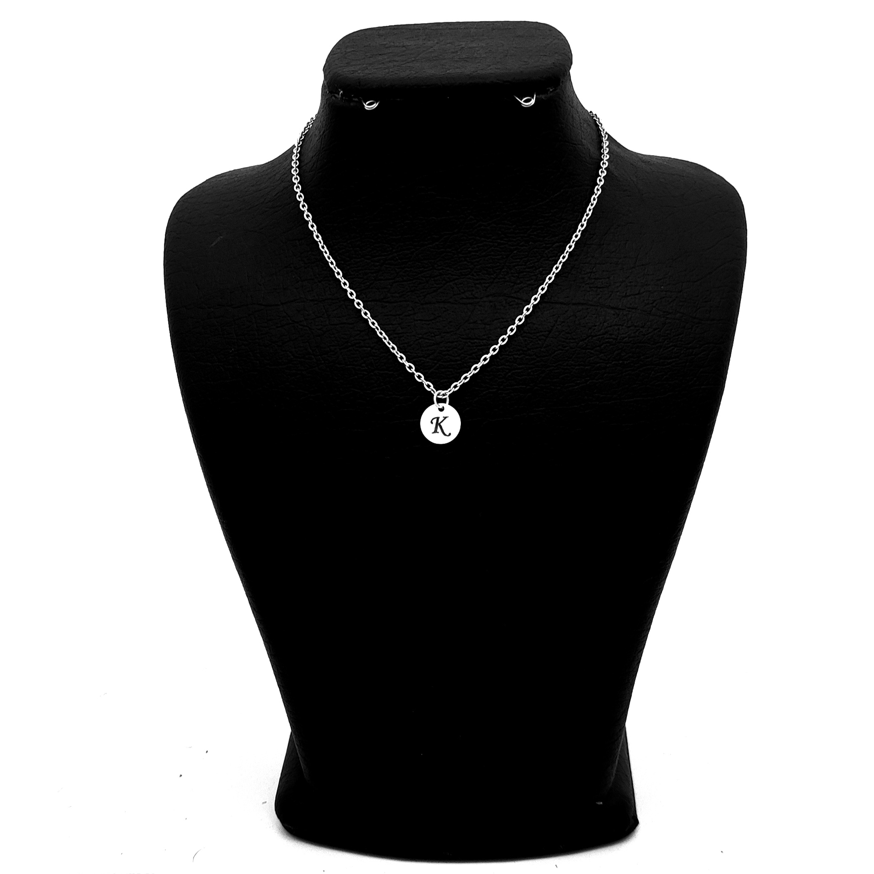 گردنبند نقره زنانه دلی جم مدل دایره K