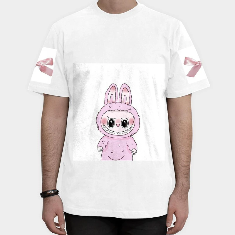 تیشرت آستین کوتاه مردانه مدل خرگوش عروسکی رنگ سفید
