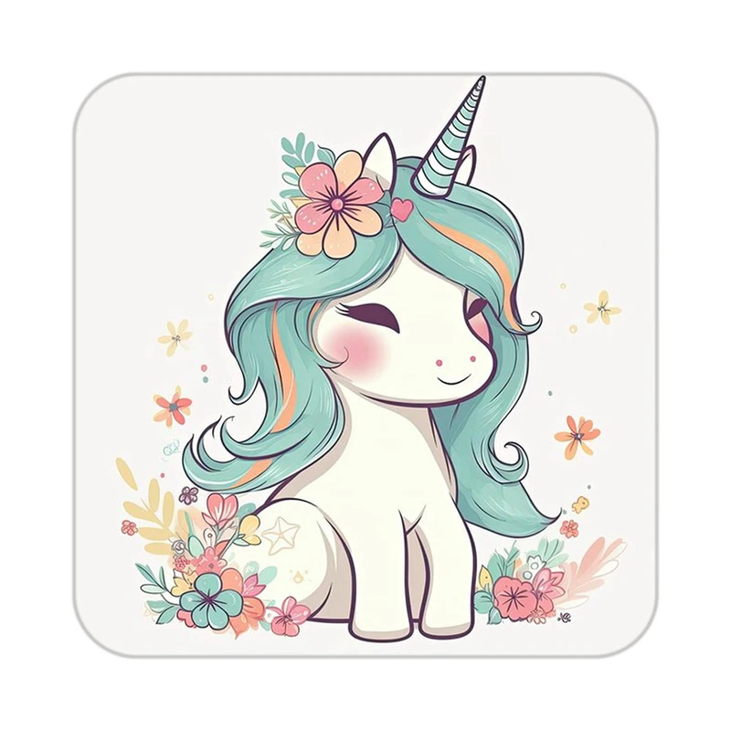 زیر لیوانی کاکتی طرح اسب تک شاخ و یونیکورن مدل mp30957