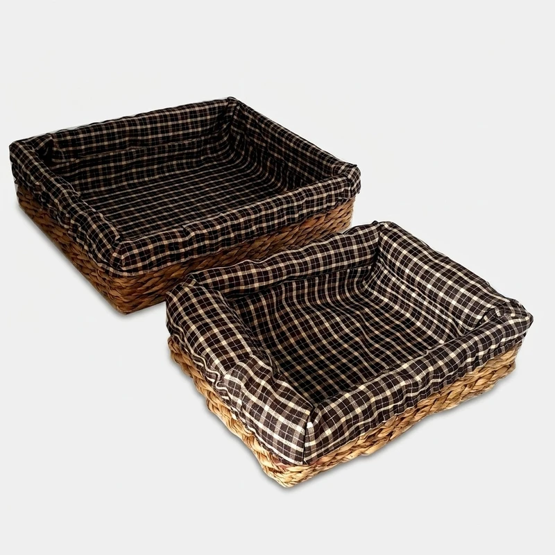 ظرف نان مدل حصیری کد 5x21x26 مجموعه 2 عددی 