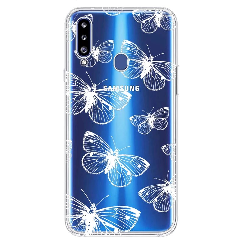 کاور مگافون طرح پروانه مدل C54-W مناسب برای گوشی موبایل سامسونگ Galaxy A20 S