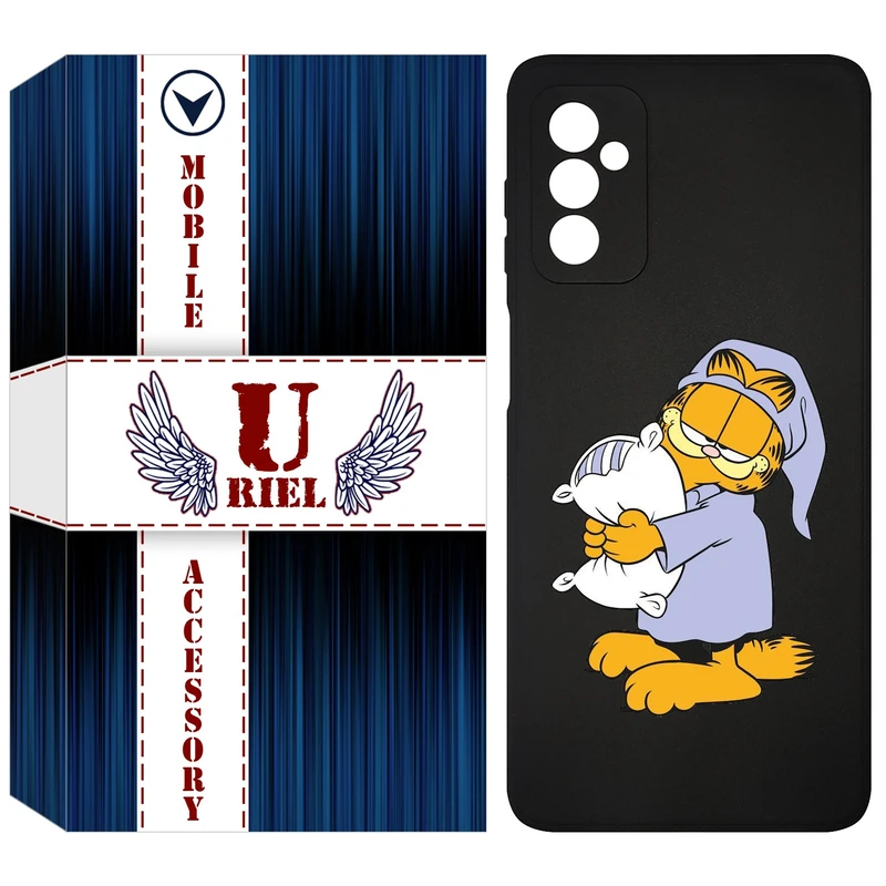 کاور یوریل مدل KSH کد 73 طرح گارفیلد خوابالو مناسب برای گوشی موبایل سامسونگ Galaxy M52 5G