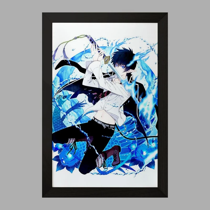 تابلو خندالو مدل رین انیمه جنگیر آبی  کد 16381