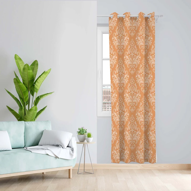 پرده طرح کلاسیک مدل مخمل پانچی کد 5334L z سایز 140x200 سانتی متر