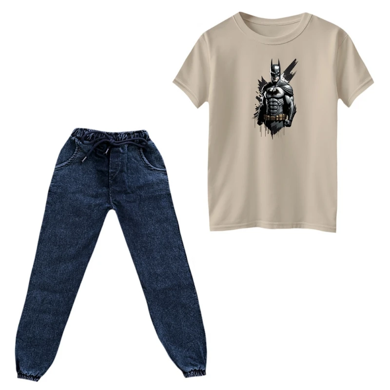ست تی‌شرت و شلوار پسرانه مدل بتمن کد ۳۰