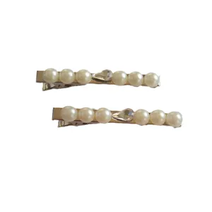 گیره مو زنانه طرح مروارید مدل 20222 بسته دو عددی