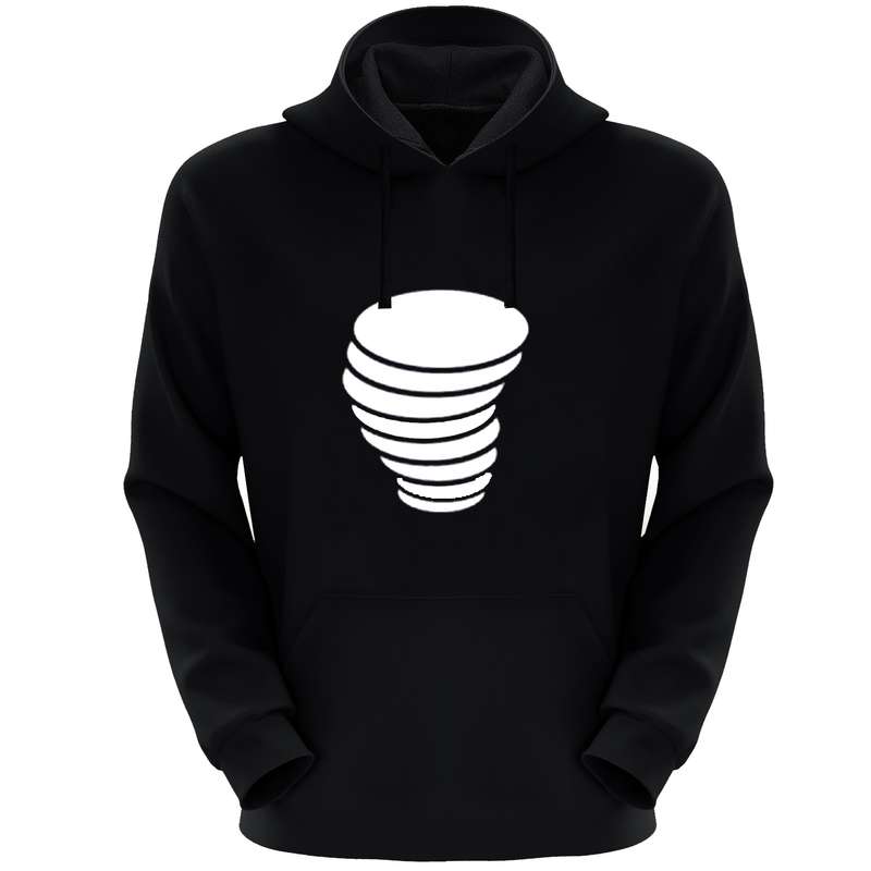 هودی مردانه مدل دایره فنری S119 رنگ مشکی