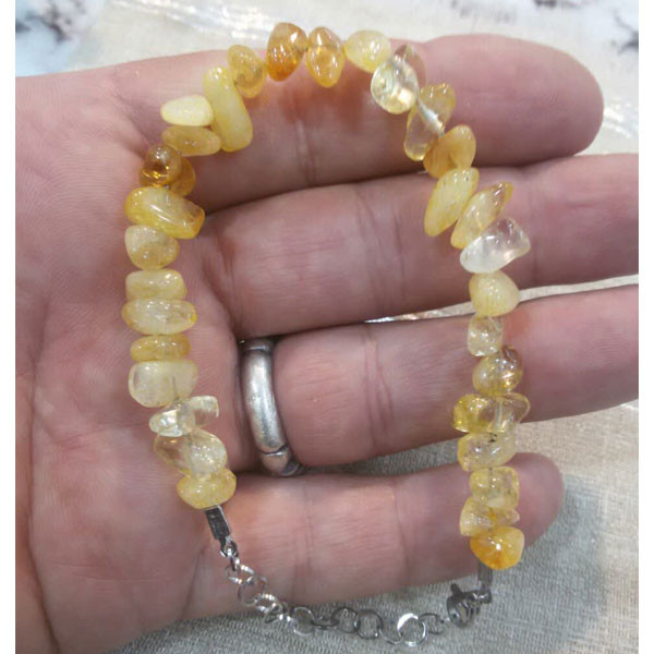 دستبند مدل سنگ طبیعی سیترین دستبند مدل سنگ طبیعی سیترین