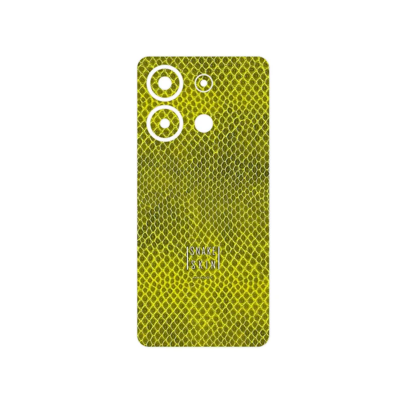 برچسب پوششی ماهوت مدل Yellow Snake Skin مناسب برای گوشی موبایل شیائومی Redmi Note 13 4G