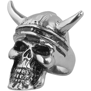 انگشتر مردانه طرح اسکلت وایکینگ مدل Rk-36