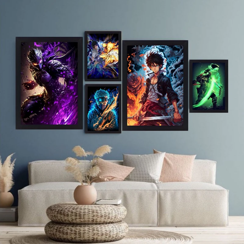 تابلو گیم دکور طرح جنگجو مدل S051 مجموعه 5 عددی 