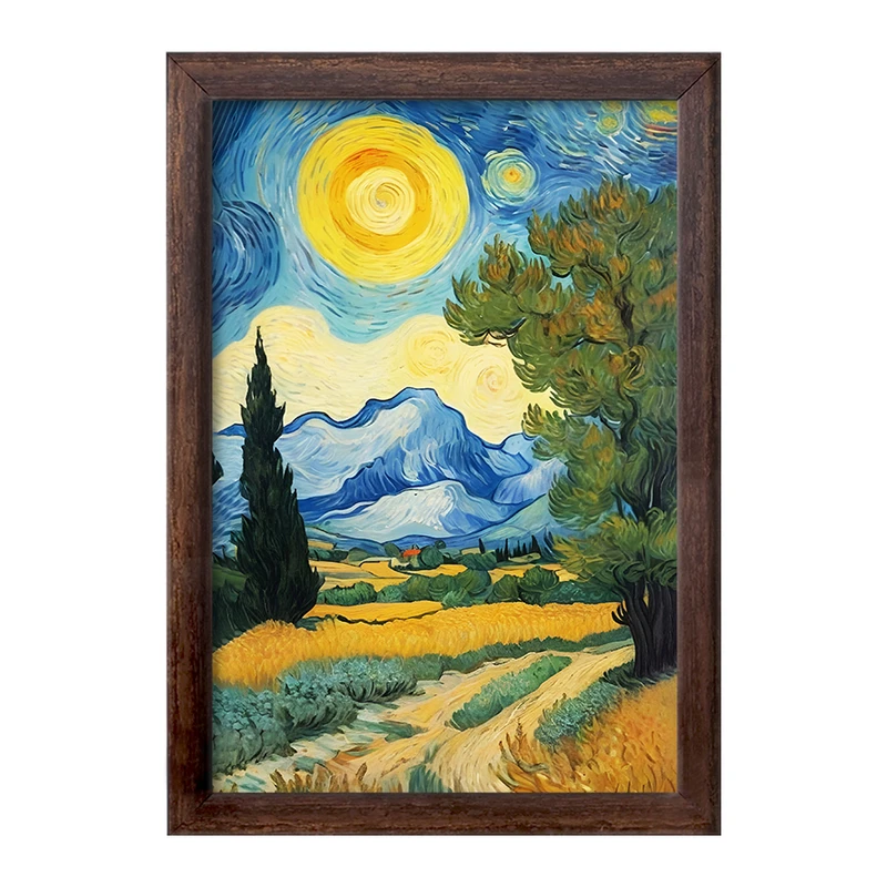 تابلو خندالو طرح نقاشی های ونسان ونگوگ کد F5102