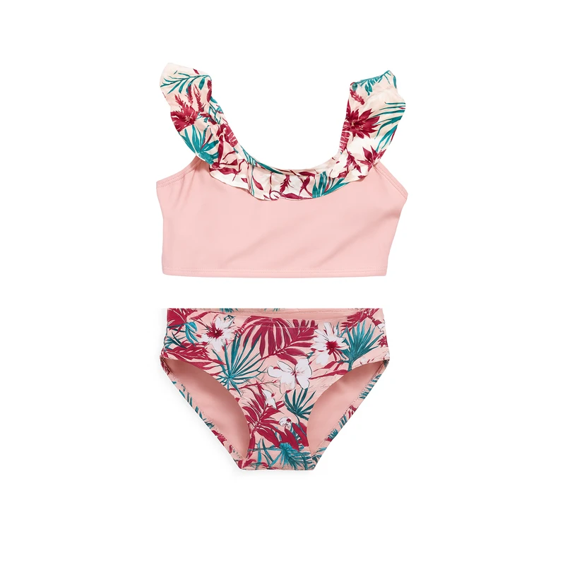 ست 2 تکه مایو دخترانه لوپیلو مدل هاوایی 8983