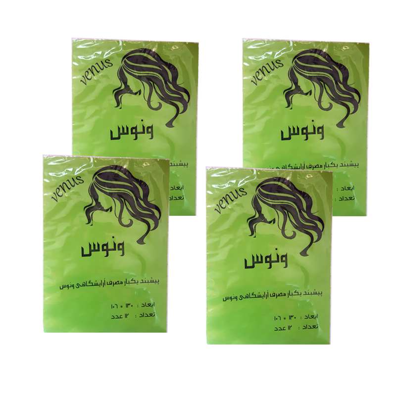 پیش بند یکبار مصرف آرایشگاهی ونوس مدل v4 بسته 4 عددی
