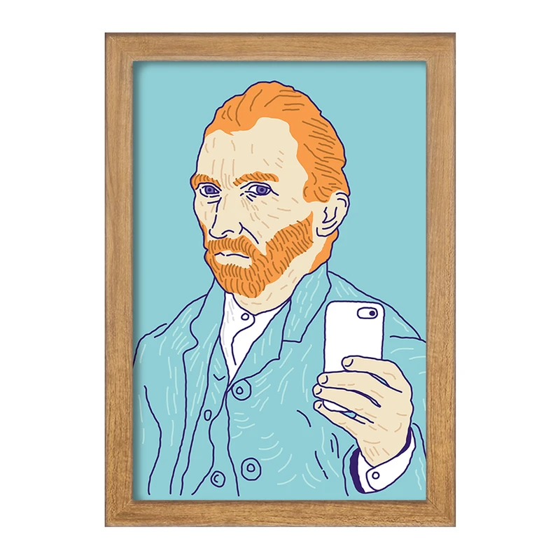 تابلو خندالو مدل سلف پرتره ونگوگ  کد 3733