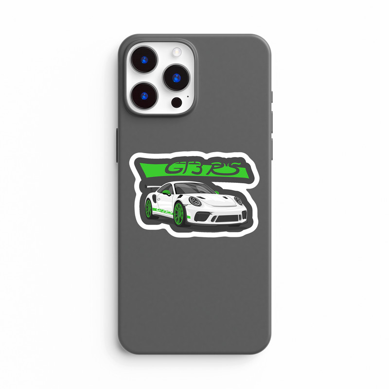استیکر لپ تاپ و موبایل بووم طرح ماشین مدل Porsche GT3 RS کد ZX034