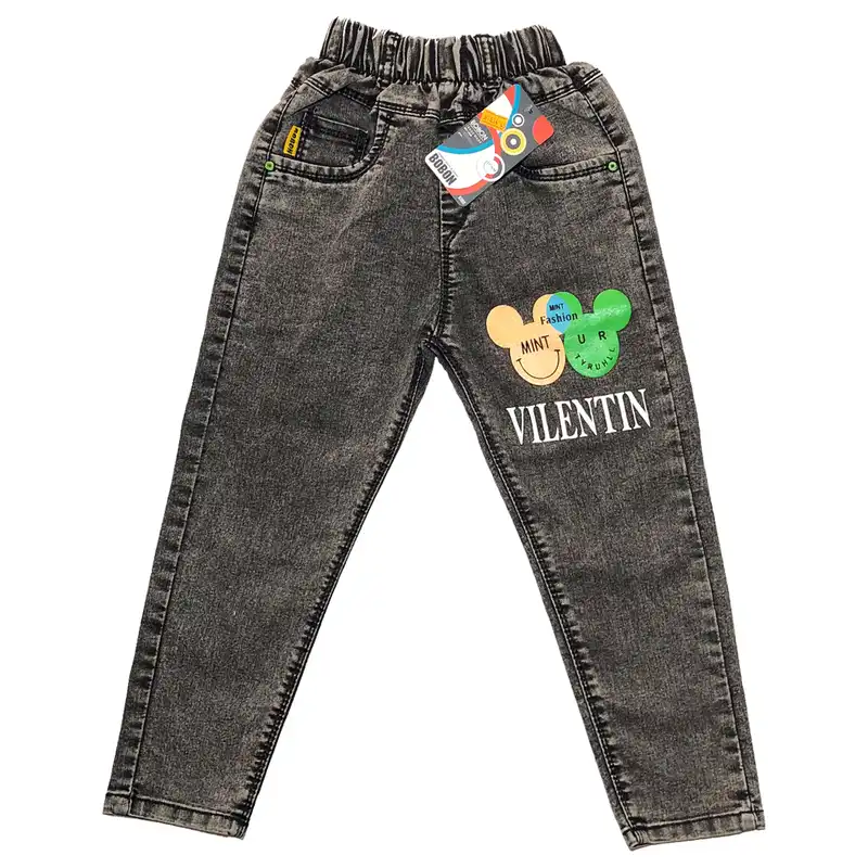 شلوار جین بچگانه مدل میکی موس کد 10006