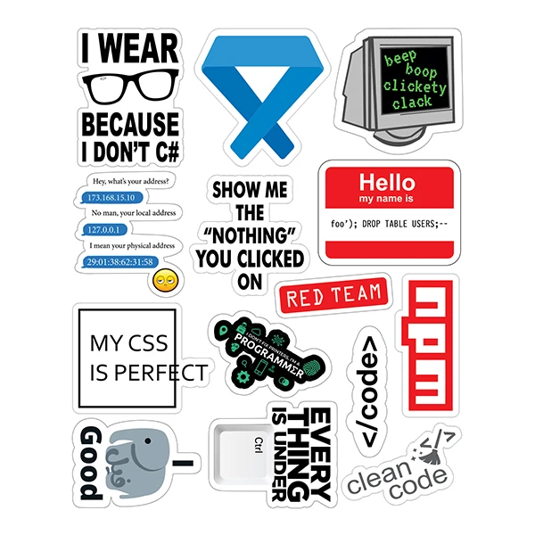 استیکر لپ تاپ توییجین و موییجین طرح برنامه نویسی کد 195 مجموعه 14 عددی