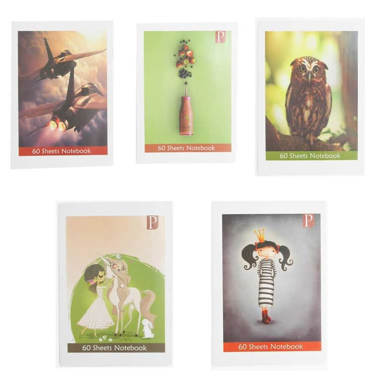دفتر مشق 60 برگ پارامونت کد 1 بسته 5 عددی